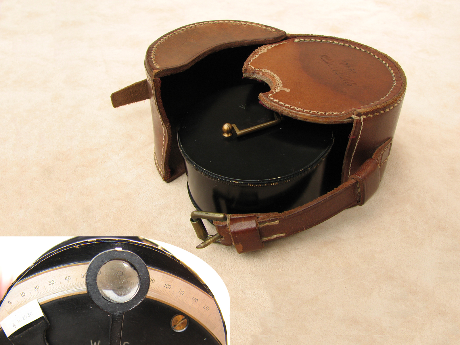 Genuine Stanley London WW2 MK III pocket sextant in case